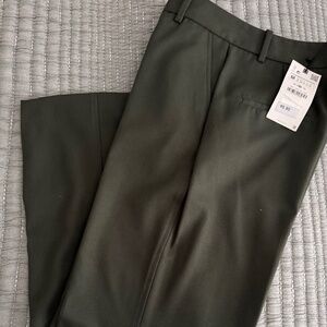 Womens trousers ZARA Dark Forest Green Sz M(6)